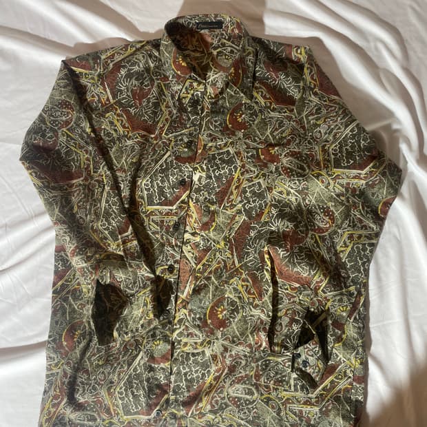 Cosso 오리엔탈 패턴 셔츠 L