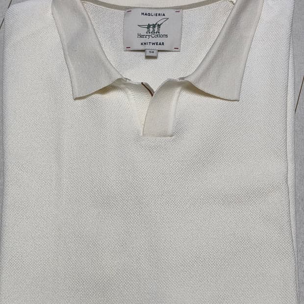 헨리코튼 니트웨어 아이보리 폴로셔츠 54사이즈 XL사이즈