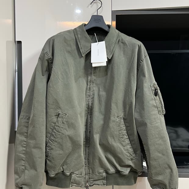 브라운야드 워시드 탱커 자켓 올리브_5사이즈