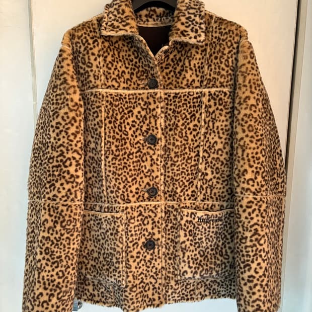 슈프림 리버시블 레오파드 자켓 M