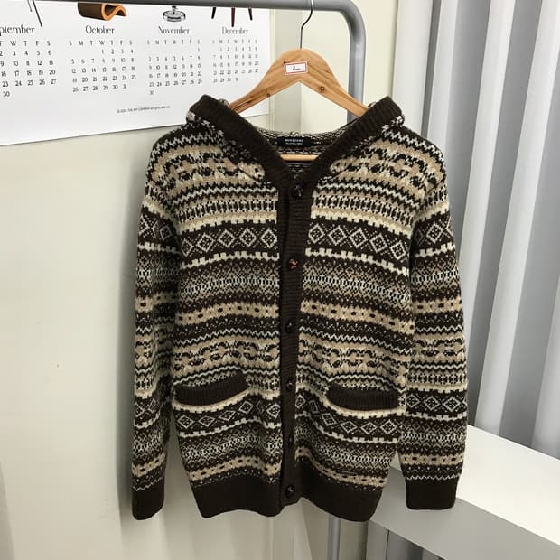 버버리 노르딕 페어아일 후드 코위찬