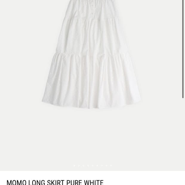  MOMO LONG SKIRT PURE WHITE