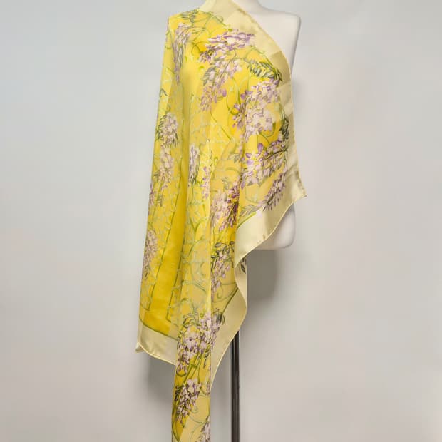 디올 플로랄 플라워 실크 대형 스카프 머플러