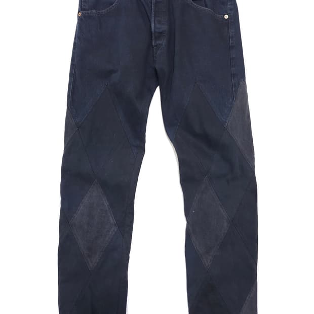 올드파크 패치워크 블랙진