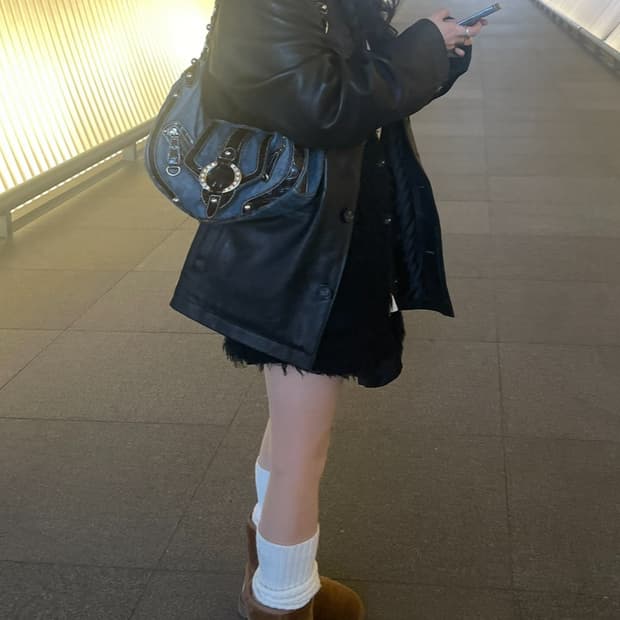 y2k 빈티지 데님 숄더백