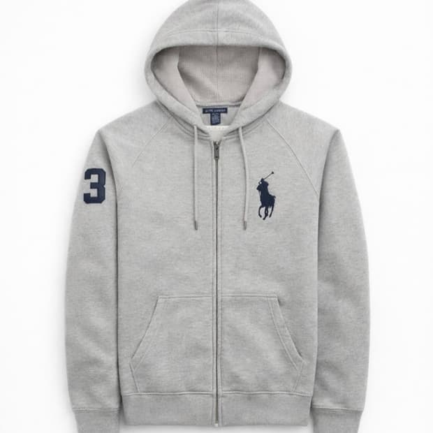 빅포니 폴로 후드집업 그레이 회색