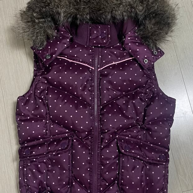 Vintage 힐피거데님 갸루키치 도트 퍼 조끼패딩