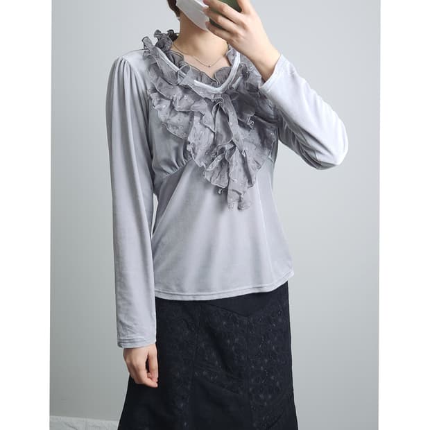 벨벳 프릴 탑