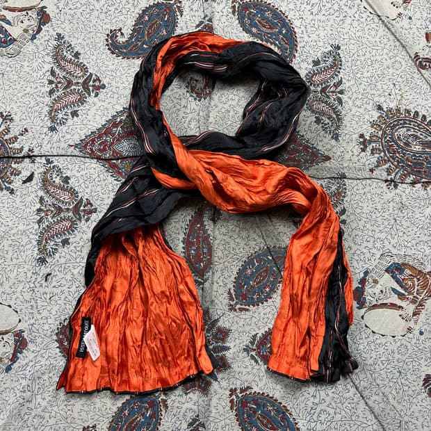 90s 이세이 미야케 리버시블 링클 머플러