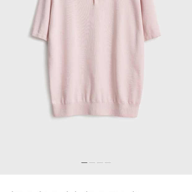 포터리 숏슬리브 컴포트 카라 니트 라이트블루, 핑크 2 새상품 