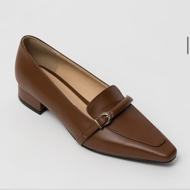 브라운 소가죽 로퍼 갈색 235 비아소뇨 리비아 구두 단화 3cm 키높이