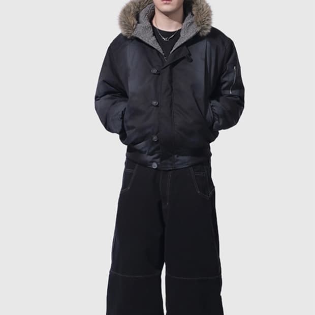 도즈 라쿤 점퍼 doz raccoon black jumper