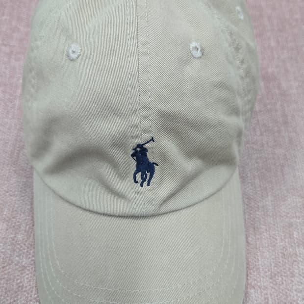 폴로 랄프로렌 베이지 볼캡 모자