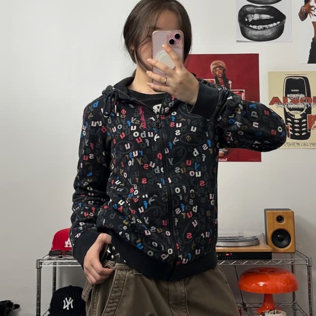 푸부 00s 패턴 후드집업