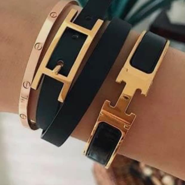 에르메스 클릭아슈 GM 블랙 골드