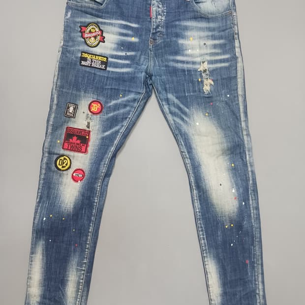 [38] 디스퀘어드2 자수패치 쿨가이진 청바지
