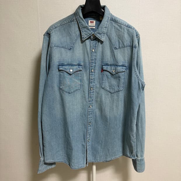 리바이스 웨스턴 데님 셔츠 / 연청, L