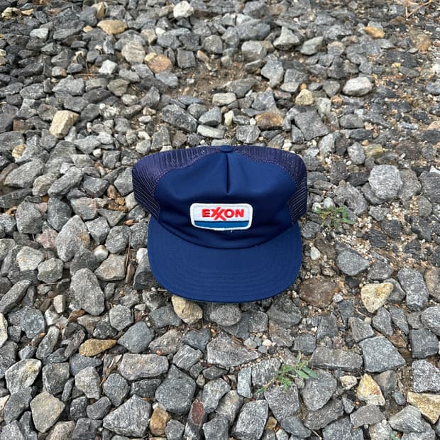 vintage usa exxon gas trucker cap