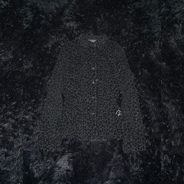 (maryleter) leopard see-through blouse 