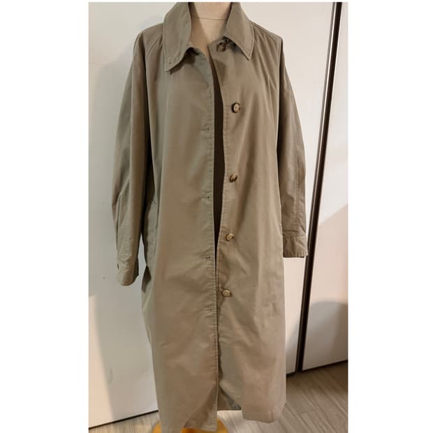 하네 벨티드 롱 트렌치 코트   올리브카키