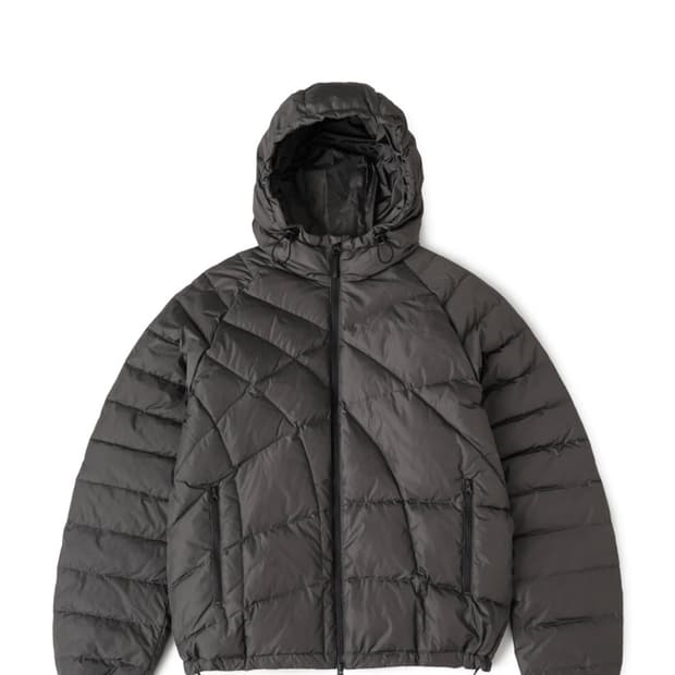 Web Goose Down Puffer Jacket Mud Charcoa
