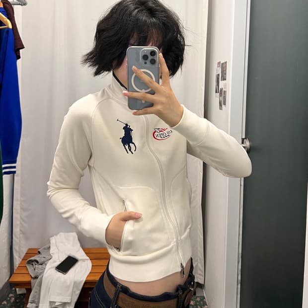 희귀 레어 폴로 랄프로렌 골프 빅포니 집업 져지
