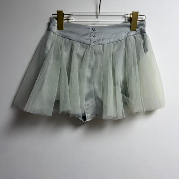 새상품 여자 봄 쉬폰 레이어드 미니스커트 M