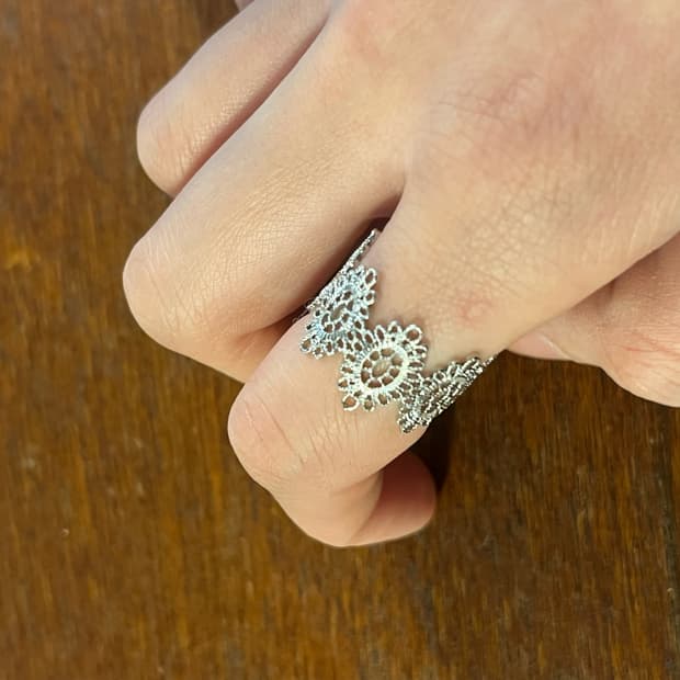 새상품 여성 신주 래이스 오픈링 반지