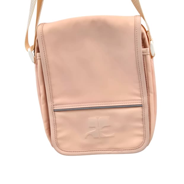 90s 꾸레쥬 베이비 핑크 스포티 숄더 크로스백