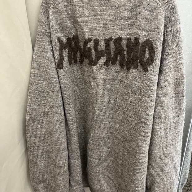 마리아노 로고 자카드 가디건