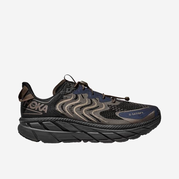 Hoka x Satisfy Clifton LS Forged Iron Bl