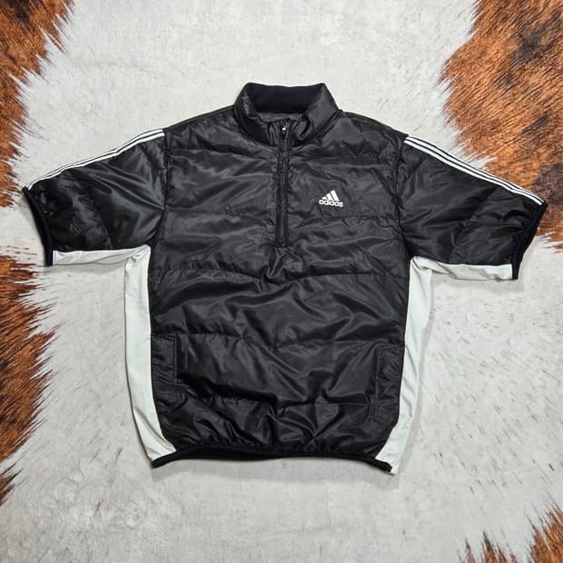 아디다스 반팔 아노락 패딩