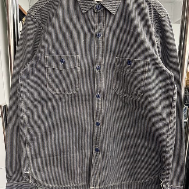 japanese vintage Stiff&co.inc 스트라이프 워크셔츠