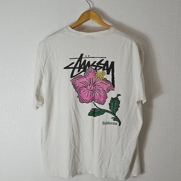 스투시 캘리포니아 플라워 반팔 티셔츠 L 정품