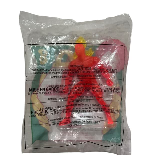 96년 빈티지 맥도날드 마블 콜라보 해피밀 휴먼토치