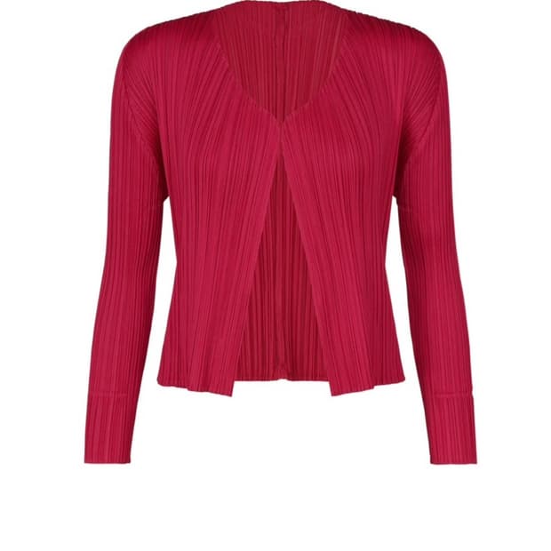 플리츠플리즈 뉴컬러플 베이직 4 숏 가디건