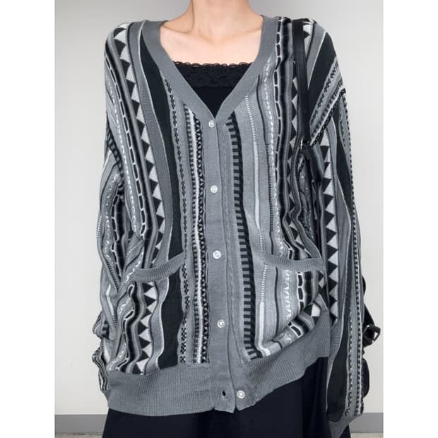 빈티지 그레이 가디건