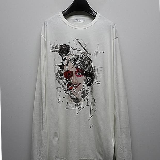 새상품 요지야마모토 천축 로즈프린팅 롱슬리브 3size