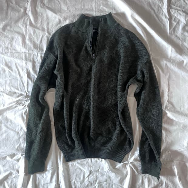 Vintage dark green over fit knit