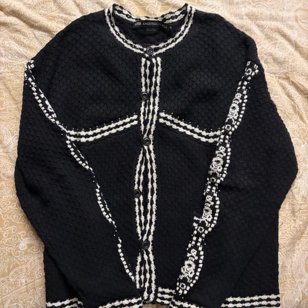 앤더슨벨 판타지아 라운드넥 가디건 블랙 XL