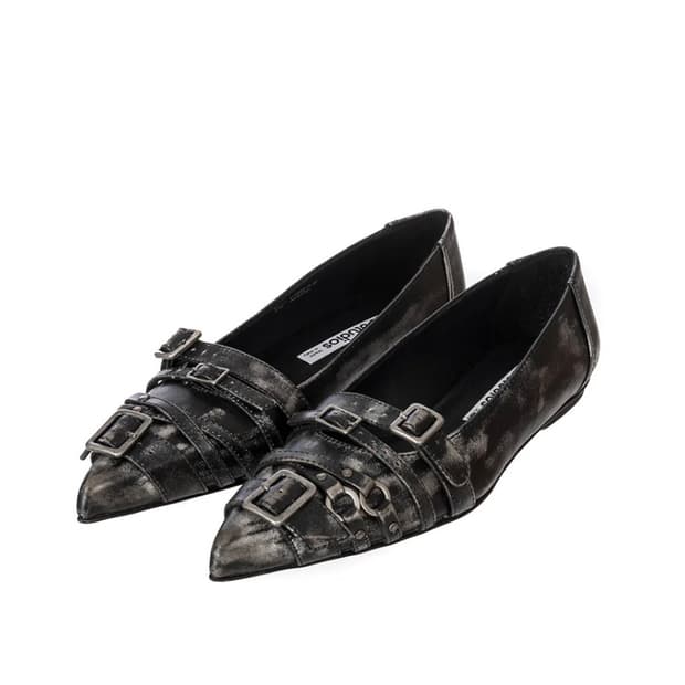 36 아크네스튜디오 벨티드 플랫 슈즈 블랙 미시착 새제품 판매