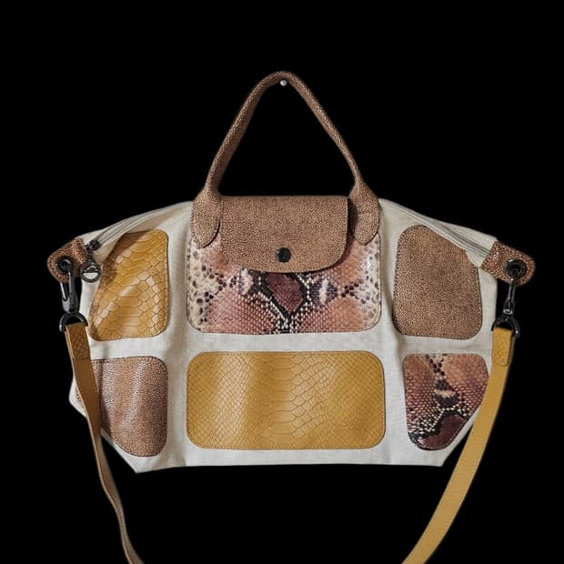 롱샴 Longchamp 르 플리아쥬 가죽 패치워크 가방 숄더백