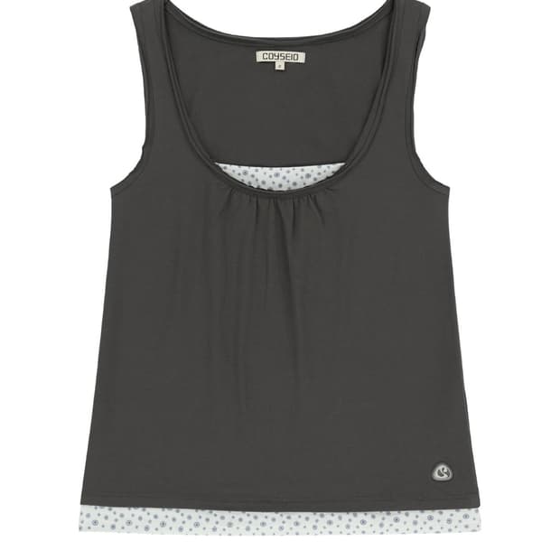 코이세이오 두두 레이어드 슬리브리스 나시 차콜 2사이즈