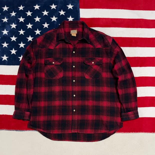 버팔로체크 플란넬 웨스턴 셔츠 SCHMIDT flannel shirt 