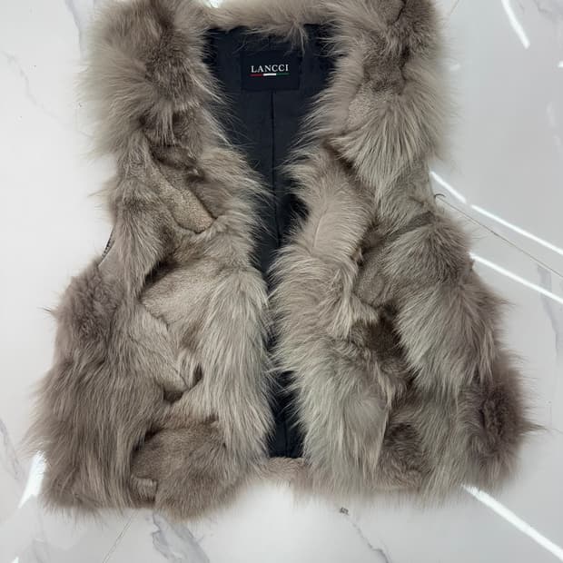 •LANCCI 란찌 폭스 퍼 베스트 조끼