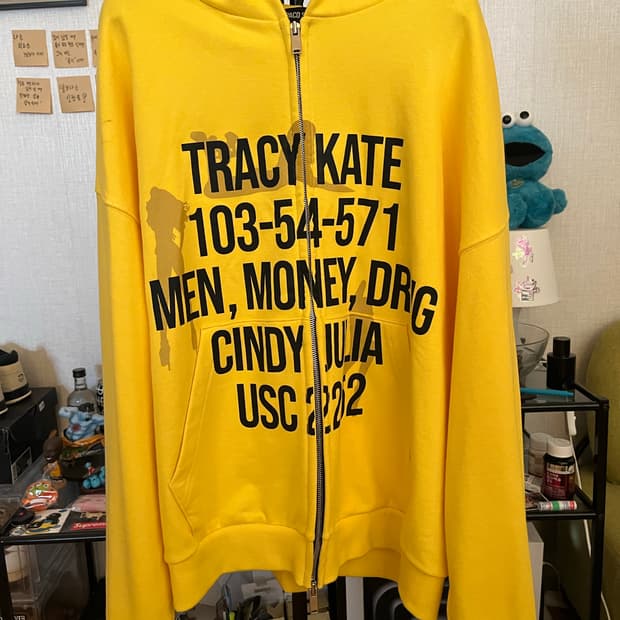 파코서플라이 트레이시 집업 후디 옐로우