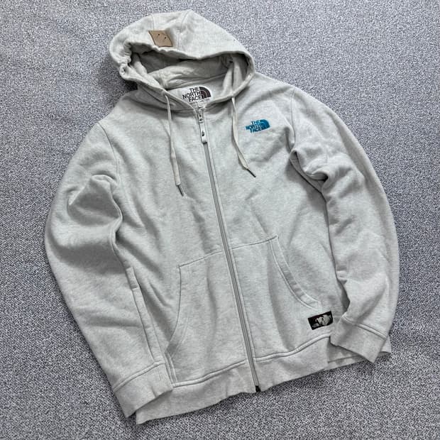 노스페이스(The North Face) 기모 후드집업 라이트 그레이