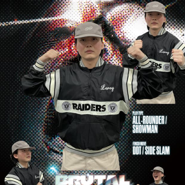 90's De LONG 라스베이거스 레이더스 아노락 L