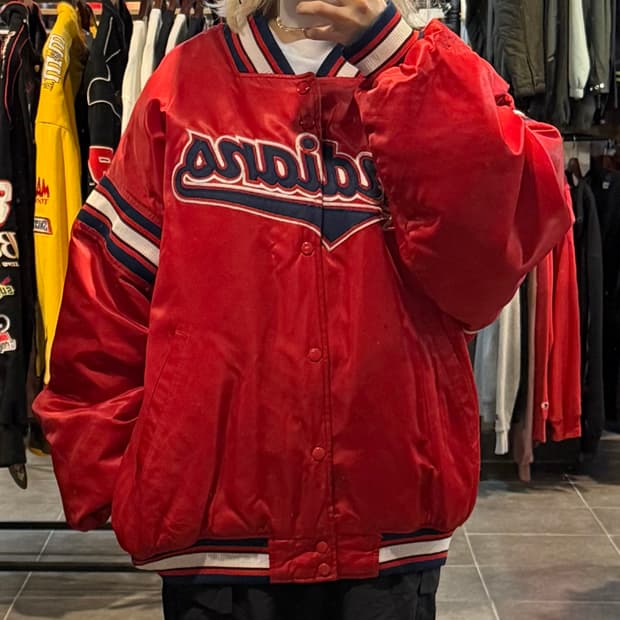 [NO.9]VTG 새틴 바시티 자켓