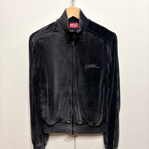 디젤 F-Kinigli 벨벳 집업 스웻셔츠